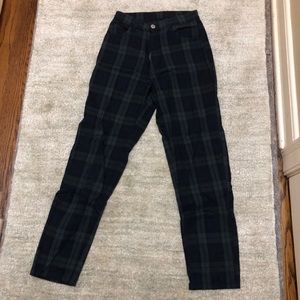Pants that have been worn once.